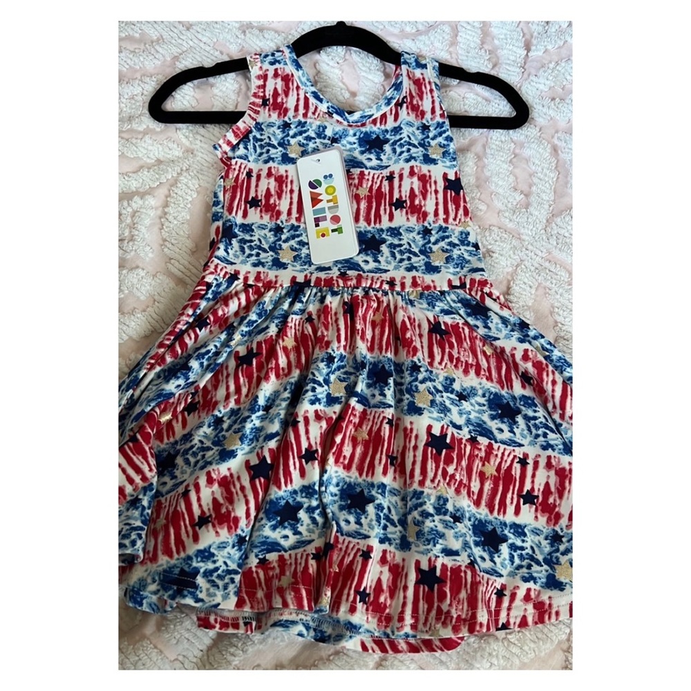 2TDotdot Smile Americana Dress NWT